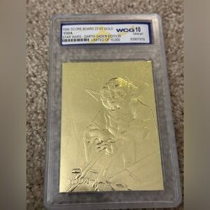 1996 SCORE BOARD 23 KT GOLD WCG 10 YODA STAR WARS - DARTH VADER EDITION LIMITED